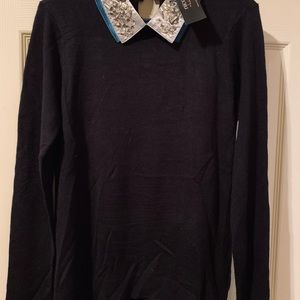 Nicole Miller black embellished sweater NWT. Size Small